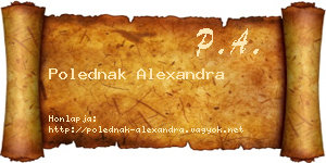 Polednak Alexandra névjegykártya